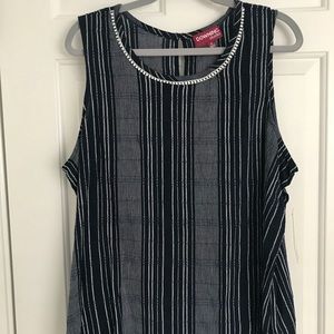 NWT Downing Studio Roselyn cotton Shell Tank 1X